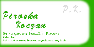 piroska koczan business card